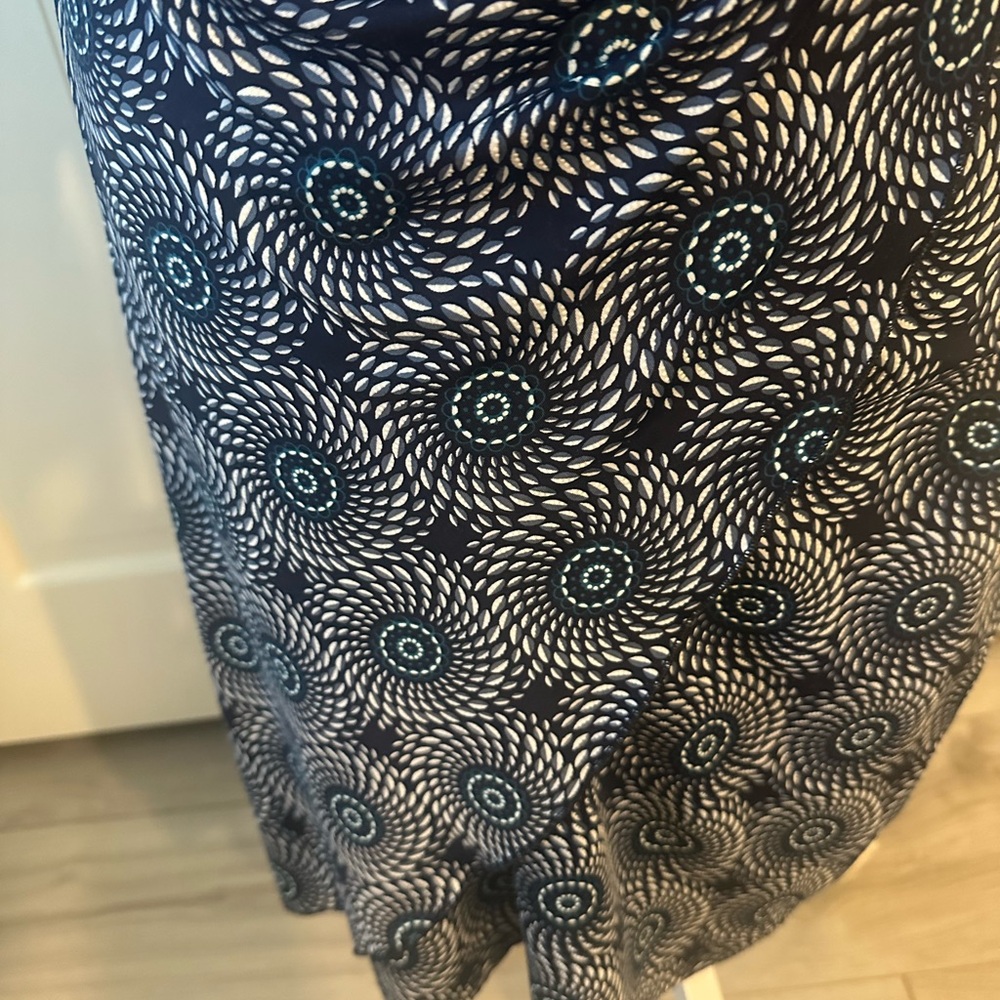 Mare Blu St. Tropez Navy/white Patterned V-Neck wrap Midi Dress Sz S - Picture 7 of 12